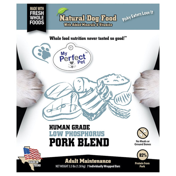 My Perfect Pet Low Phosphorus Pork Blend Gently Cooked Frozen Dog Food