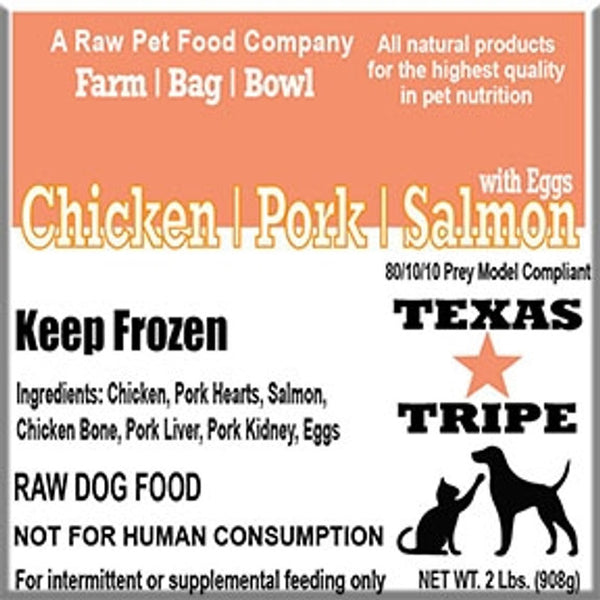 Chicken / Pork / Salmon w / Egg 2lb - Texas Tripe