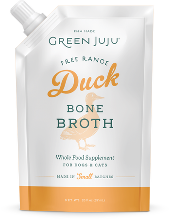Green Juju Duck Bone Broth for Dogs & Cats, 20-oz - Case of 4