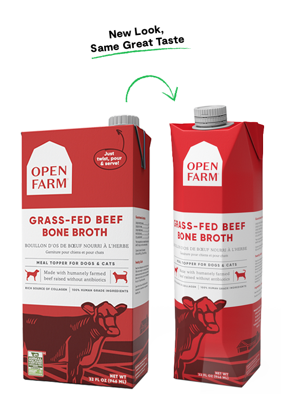 OPEN FARM GRASS-FED BEEF BONE BROTH FOR DOGS & CATS