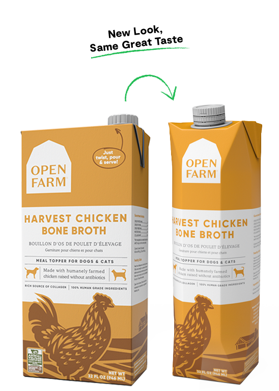 OPEN FARM HARVEST CHICKEN BONE BROTH FOR DOGS & CATS