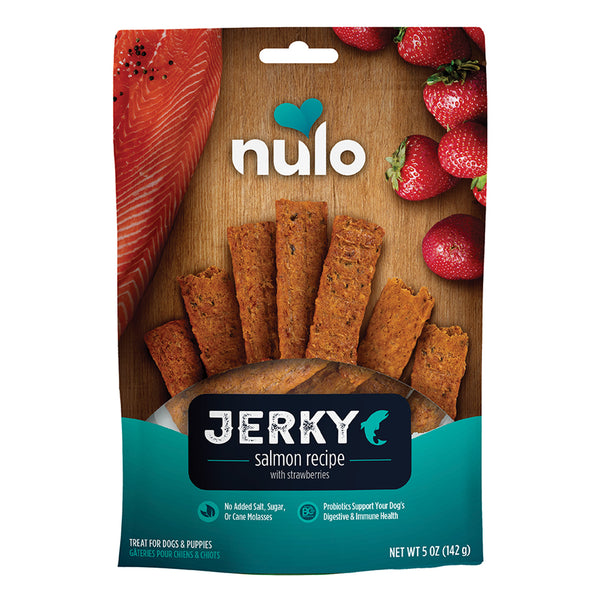 Nulo Jerky Salmon Recipe w/ Strawberries Dog Treats