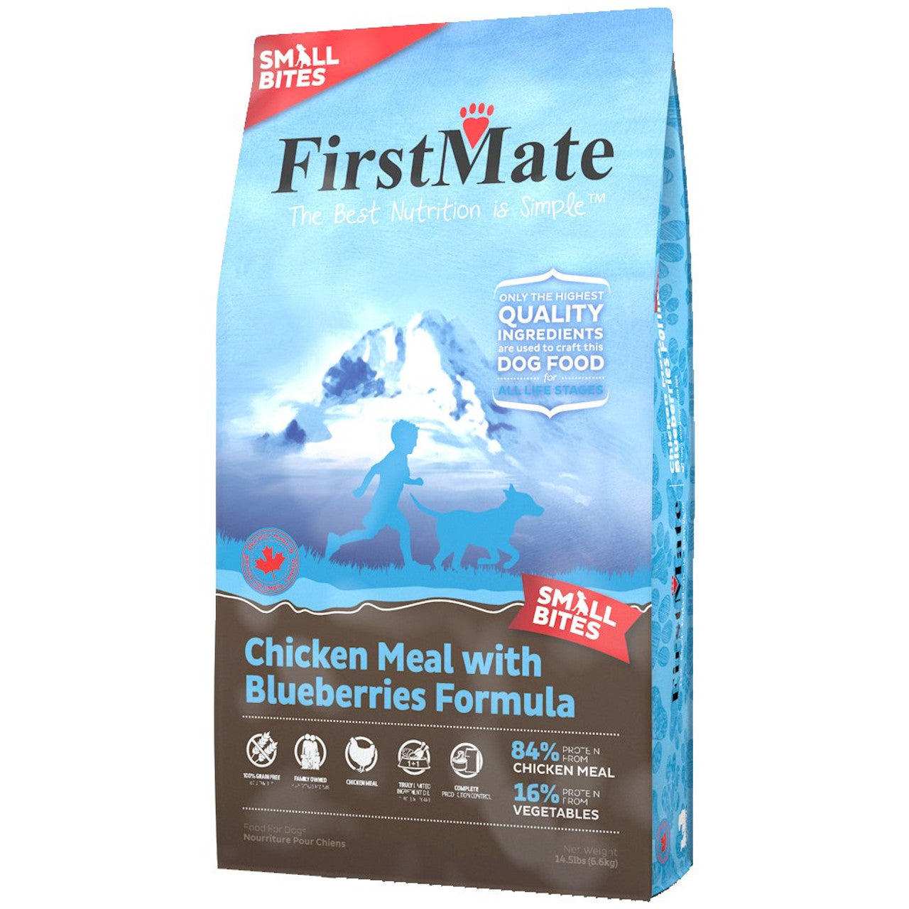 FirstMate Chicken Meal with Blueberries Formula Small Bites Dry Dog Fo