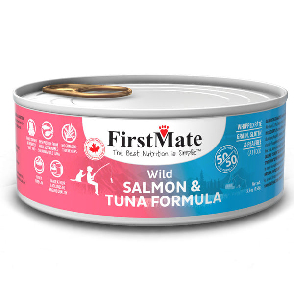 FirstMate 50/50 Wild Salmon & Wild Tuna Formula Canned Cat Food