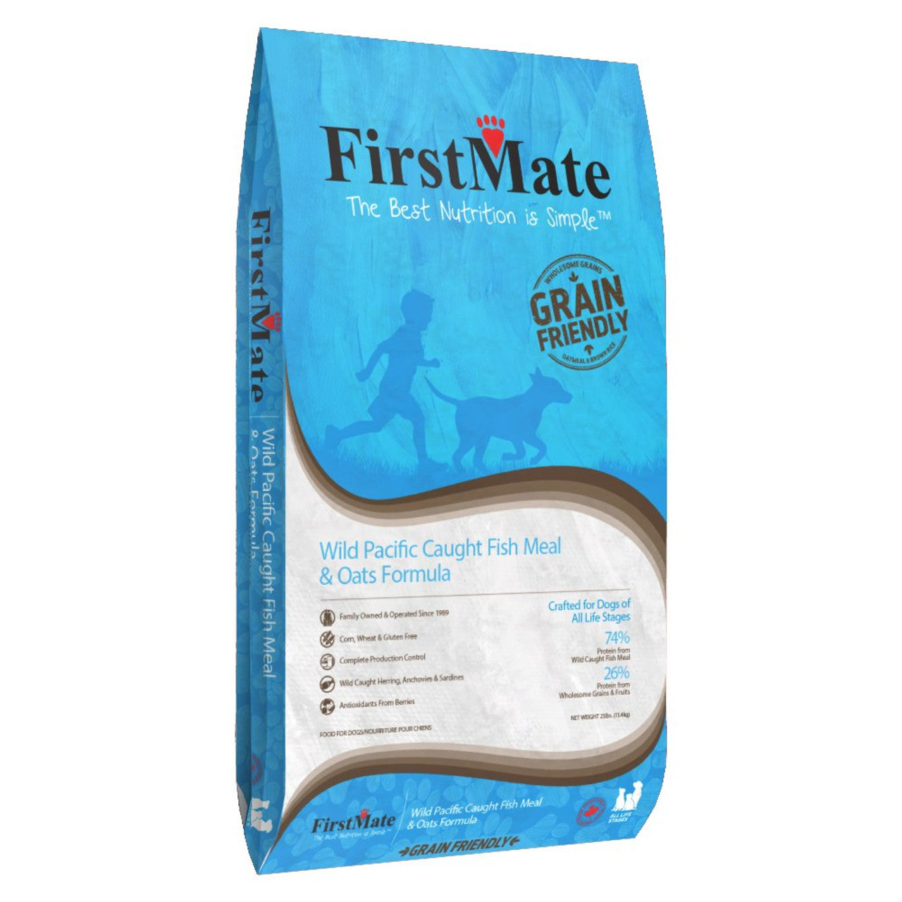 FirstMate Wild Pacific Caught Fish & Oats Formula Dry Dog Food ...