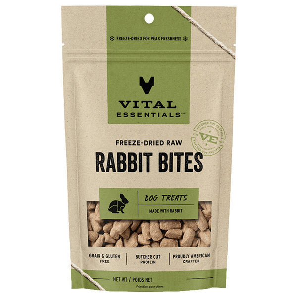 Vital Essentials Rabbit Bites Freeze-Dried Raw Dog Treats