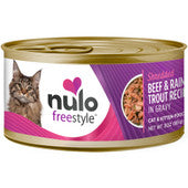 Nulo Freestyle Cat & Kitten Shredded Beef & Rainbow Trout Recipe In Gravy Canned Cat Food