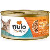 Nulo Freestyle Cat & Kitten Shredded Turkey & Halibut Recipe In Gravy Canned Cat Food