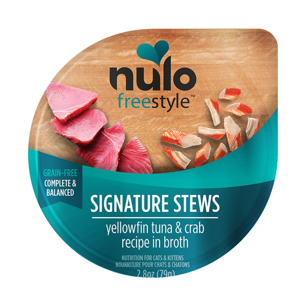 Nulo Freestyle Signature Stews Yellowfin Tuna & Crab Recipe in Broth Grain-Free Wet Cat Food