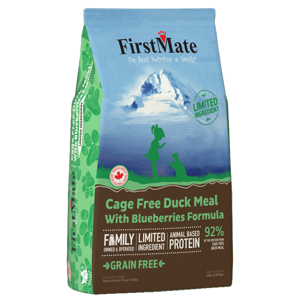 FirstMate Limited Ingredient Cage Free Duck Meal w/ Blueberries Formula Dry Cat Food