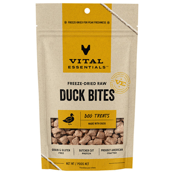 Vital Essentials Duck Bites Freeze-Dried Raw Dog Treats