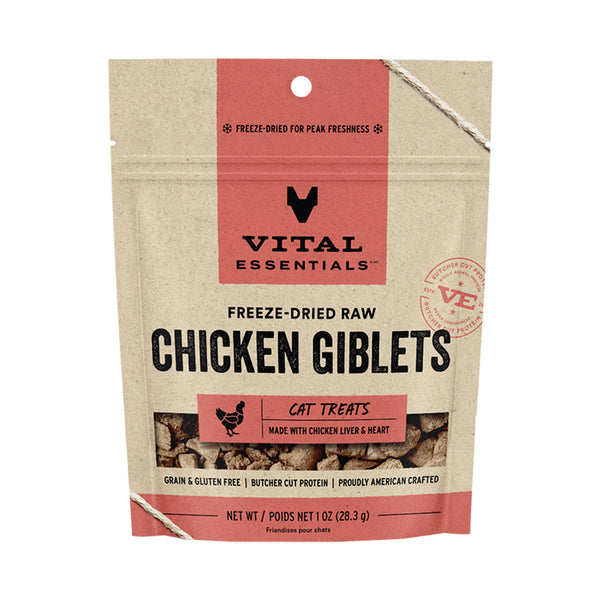 Vital Essentials Chicken Giblets Freeze-Dried Raw Cat Treats