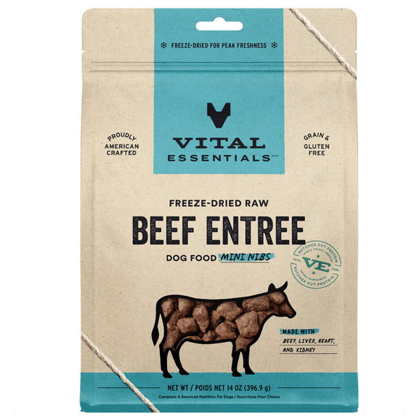 Vital Essentials Beef Entrée Mini Nibs Freeze-Dried Raw Dog Food