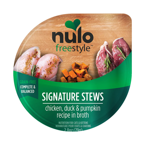 Nulo Freestyle Signature Stews Chicken, Duck & Pumpkin Recipe in Broth Grain-Free Wet Cat Food