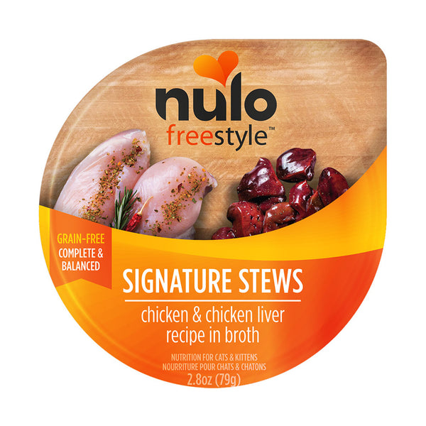 Nulo Freestyle Signature Stews Chicken & Chicken Liver Recipe in Broth Grain-Free Wet Cat Food