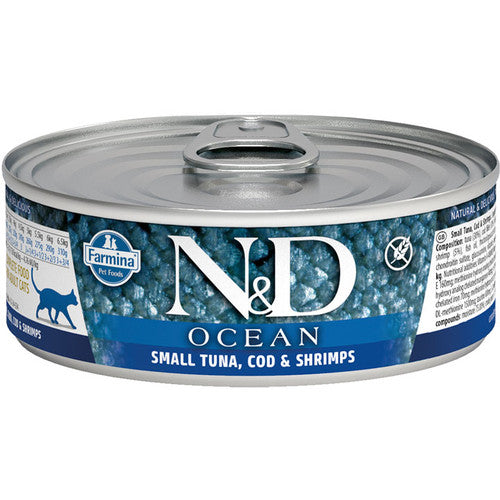 Farmina Natural & Delicious OCEAN CAT - TUNA, COD & SHRIMP 24/2.4 oz