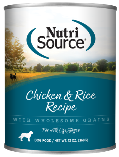 NutriSource Canned Dog Food - Chicken & Rice-Case of 12