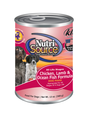 NutriSource Canned Dog Food - Chicken, Lamb, & Ocean Fish-Case of 12