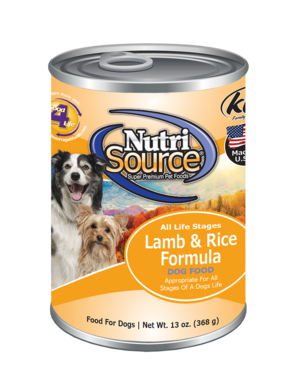 NutriSource Canned Dog Food - Lamb & Rice-Case of 12
