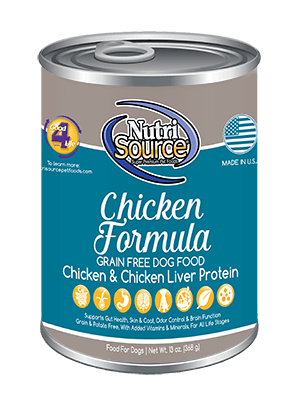 NutriSource Canned Dog Food - Grain Free Chicken-Case of 12