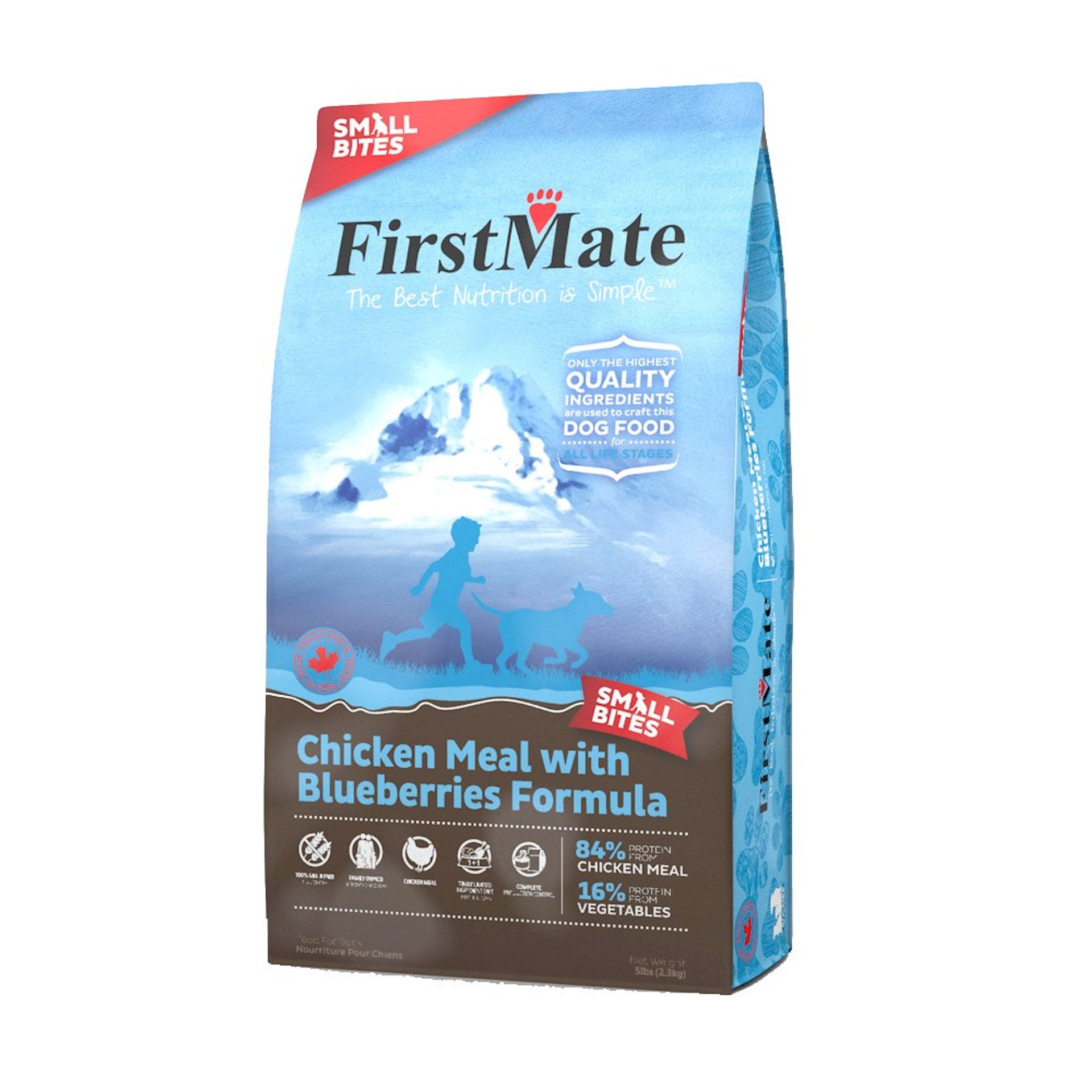 Firstmate Logo FirstMate Chicken Meal with Blueberries Formula Small Bites Dry Dog Fo ...