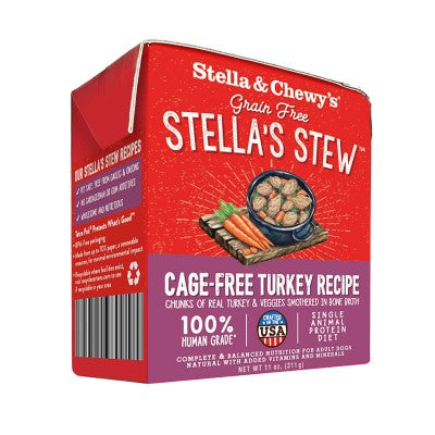 Stella & Chewy's Wet Dog Food - Cage-Free Turkey Stew-Case of 12