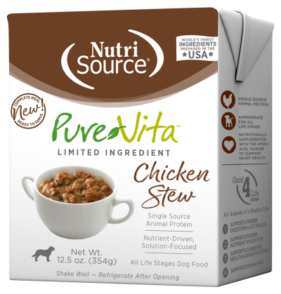 NutriSource PureVita Wet Dog Food - Chicken Stew-Case of 12