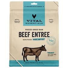 Vital Essentials Beef Entrée Mini Patties Freeze-Dried Raw Dog Food