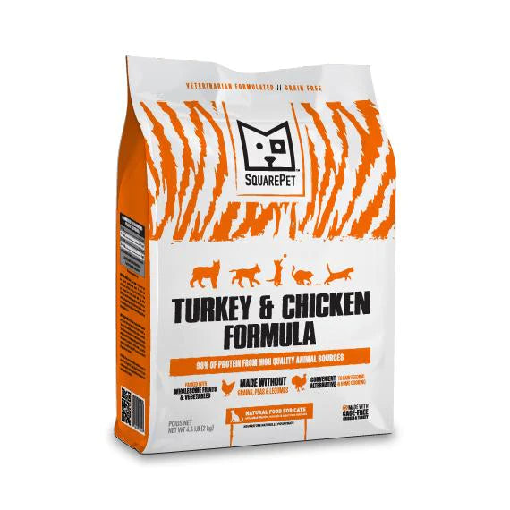 SquarePet Turkey & Chicken Formula Grain Free Dry Cat Food