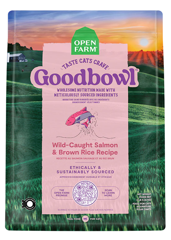 OpenFarm GoodBowl 3lb Dry Cat Food (Select Salmon or Chicken)