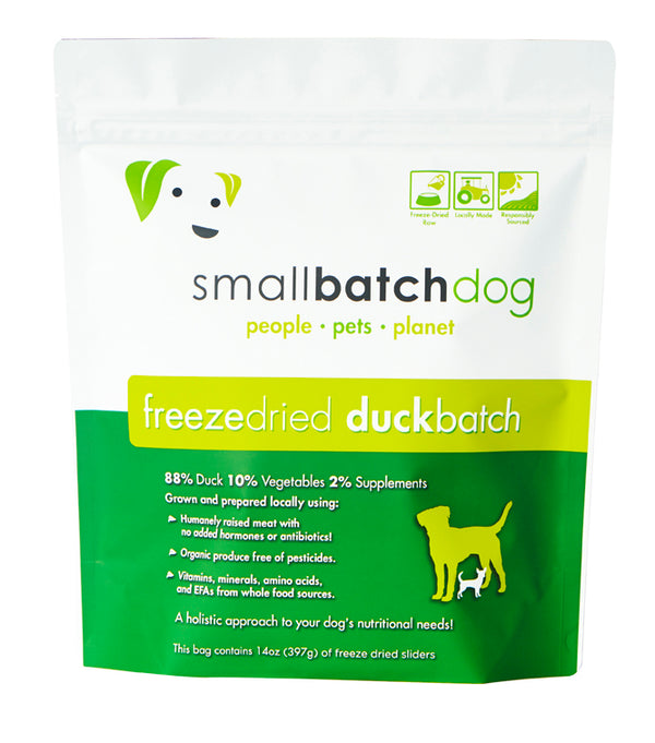 Smallbatch Freeze dried Duck batch dog 14oz