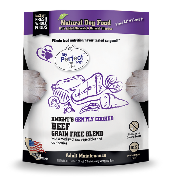 My Perfect Pet Knight's Beef Blend Gently Cooked Grain Free Frozen Dog Food
