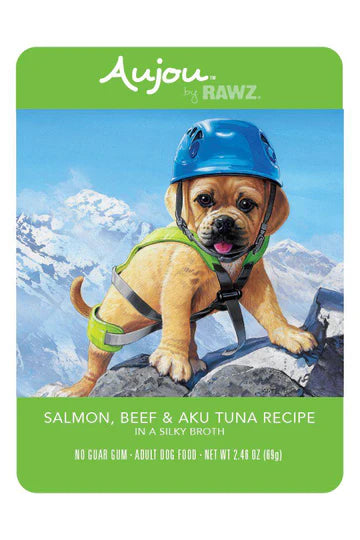 Rawz Aujou Salmon, Beef & Aku Tuna Wet Dog Food