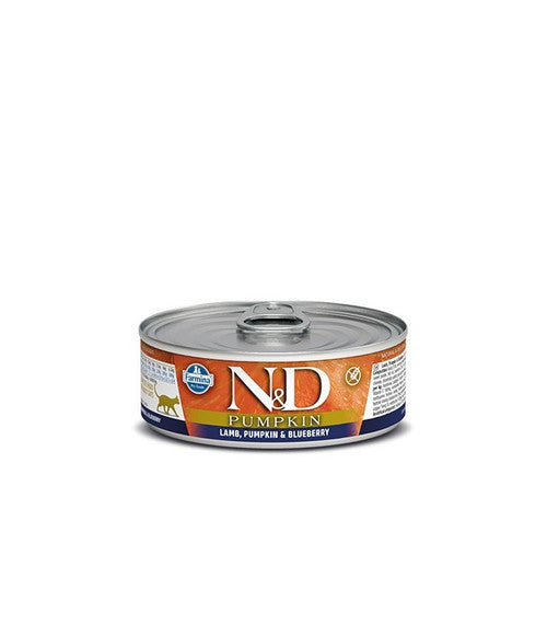 Farmina N&D Pumpkin Lamb, Pumpkin & Blueberry Canned Cat Food. 24/2.8z