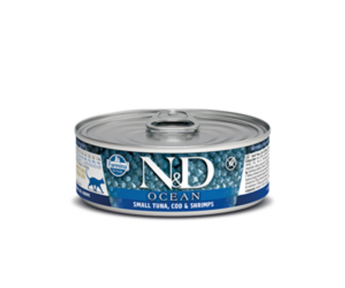 Farmina Natural & Delicious OCEAN CAT - COD, SHRIMP & PUMPKIN 24/2.4 oz. CAT Cans
