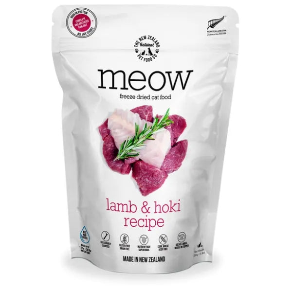 The NZ Natural Pet Food Co. Meow Freeze Dried Cat Food - Lamb & Hoki