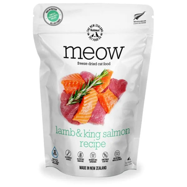 The NZ Natural Pet Food Co. Meow Freeze Dried Cat Food - Lamb & King Salmon