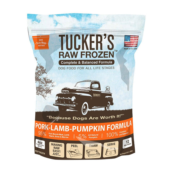 Tucker's Raw Basics Pumpkin Raw Food For Dogs, 3 Lbs - Select a Flavor
