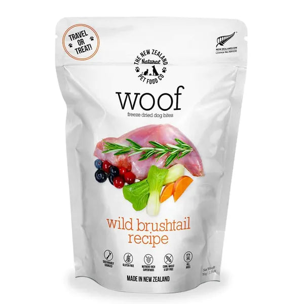 The NZ Natural Pet Food Co. Woof Freeze Dried Dog Treats - Brushtail