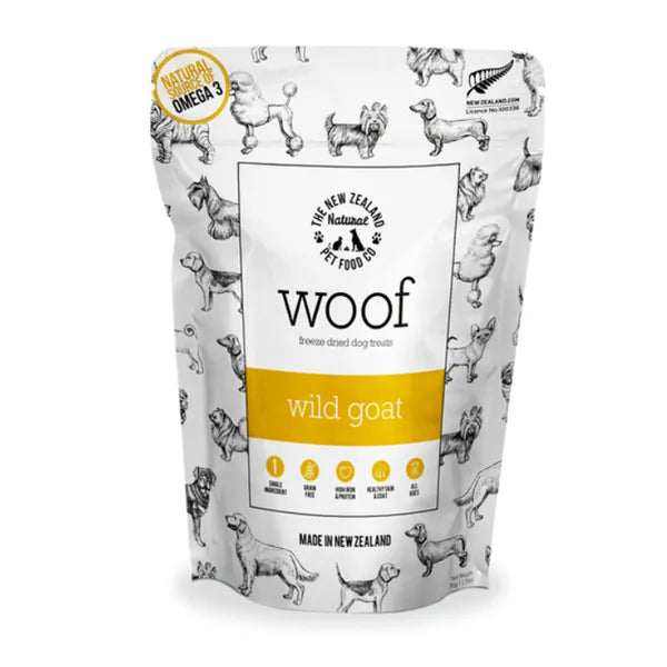 The NZ Natural Pet Food Co. Woof Freeze Dried Dog Treats - Wild Goat