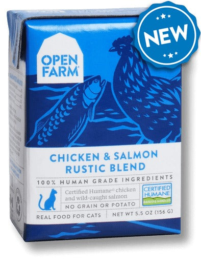 OPEN FARM GRAIN FREE CHICKEN & SALMON RECIPE RUSTIC BLEND WET CAT FOOD