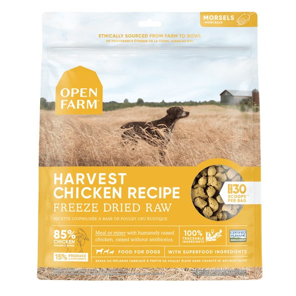 Open Farm Grain Free Harvest Chicken Recipe Freeze-Dried Raw Dog Food