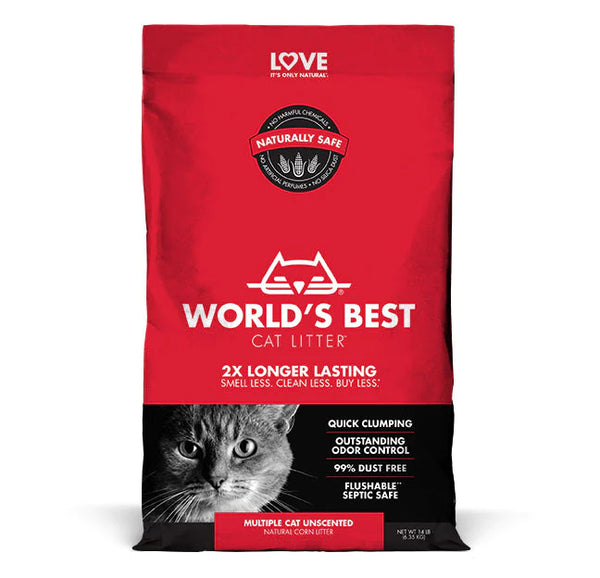 World's Best Cat Litter™ Multiple Cat Unscented Clumping Cat Litter 8 Lbs