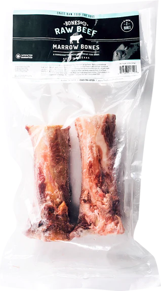 Bones and Co. Beef Marrow Bones Frozen Raw Dog Chews 6 inch