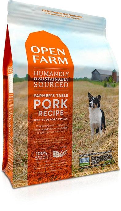 OPEN FARM GRAIN FREE FARMER'S TABLE PORK RECIPE DRY DOG FOOD