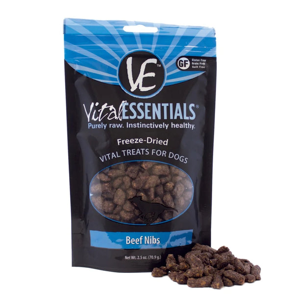 Vital Essentials® Freeze-Dried Grain Free Beef Nibs Dog Treats