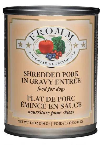 Fromm Four Star Grain Free Shredded Pork In Gravy Entree Canned Dog Food