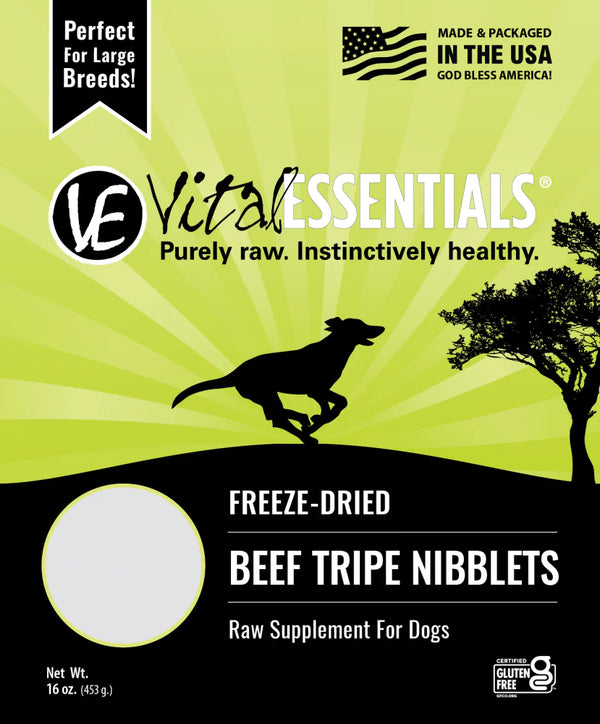 Vital Essentials® Freeze-Dried Grain Free Beef Tripe Mini Nibs Dog Food 16oz
