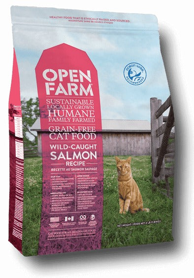 OPEN FARM GRAIN FREE WILD CAUGHT SALMON RECIPE DRY CAT FOOD