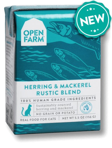 OPEN FARM GRAIN FREE HERRING & MACKEREL RECIPE RUSTIC BLEND WET CAT FOOD
